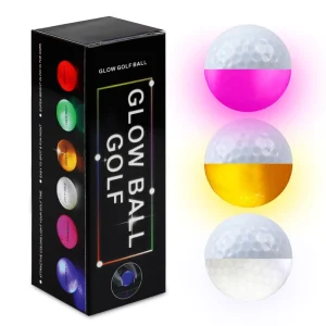 Colorful Golf Light up LED Golf Balls Practice White 42mm Luminous Golf Ball Set