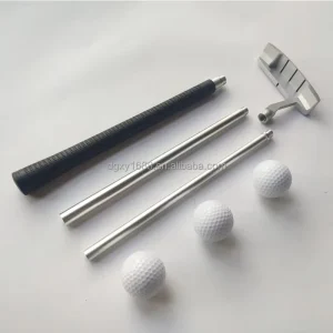 Colorful Grip 3 Section Aluminum Golf Putter Shaft with Double Sided Zinc Alloy Head Complete Golf Club Assembly for Training