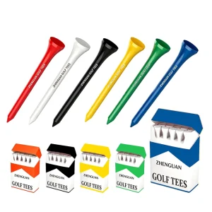 Colorful Natural Eco friendly 70mm/83mm Durable Lightweight Portable Custom Sizes & Packaging Bamboo Golf Tees
