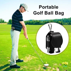 Colorful Portable Golf Ball Storage Bag Wear Resistant Golf Pouch Waist Belt Golf Accessories Outdoor Sports Equipment