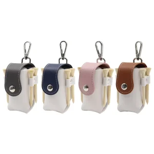 Colorful Portable PU Golf Ball Storage Bag Wear Resistant Golf Pouch Waist Belt Golf Accessories Outdoor Sports Equipment