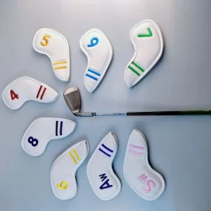 Colorful Waterproof Embroidered Golf Iron Headcover Premium Head Covers for Golf Clubs