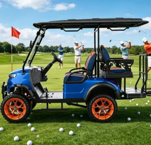Commercial Golf Cart with Rear Storage Box Low speed Electric Patrol Vehicle Utility Transport Cart for Golf Course