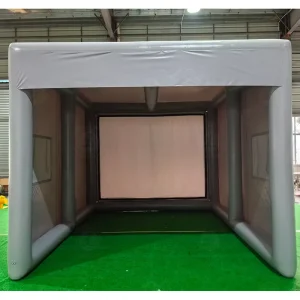 Commercial Grade PVC Inflatable Golf Simulator Enclosure Custom Size Golf Practice Tent