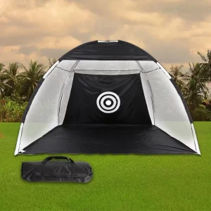 Compact Golf Net for Home Practice Backyard Driving Chipping Hanging Target Mat Collapsible Easy Setup Portable Training Aid