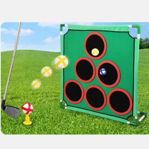 Competitive Indoor Outdoor Golf Swing Training Round Mat Set with HOOK&LOOP for Golf Camp & Hiking Products