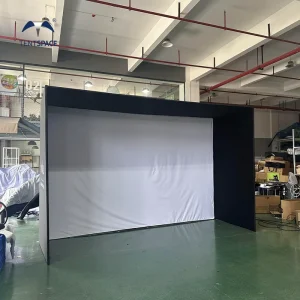 Complete Set with Frame Outdoor Golf Simulators HD Impact Screen Kit 10×8 FT Golf Simulator Enclosure Tent