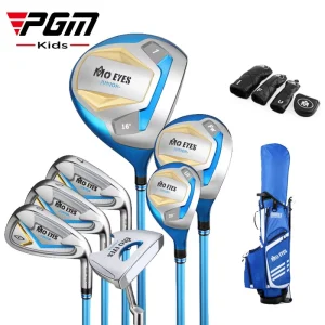 Cool Kids Golf Set Gift PGM MO EYES 7 Piece Junior Set Ultra light Graphite Shafts High Forgiveness Alloy Stainless Steel Heads