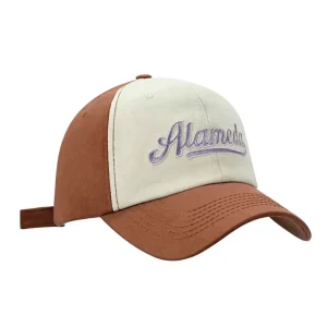 Cotton Baseball Cap with Embroidered Design for Sport and Casual Wear