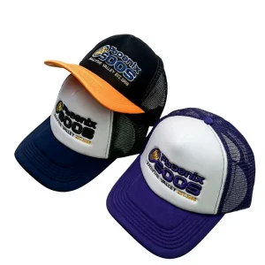 Cotton Mesh Baseball Cap with Embroidered Design on the Front Customizable logo and Size Available
