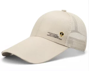 Cotton Mesh Baseball Cap with Embroidered Logo Sport and Casual Hat