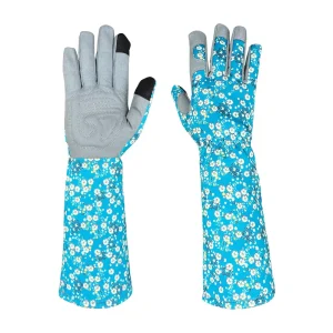 Cowhide Garden Work Gloves Flexible Breathable Scratch Protection