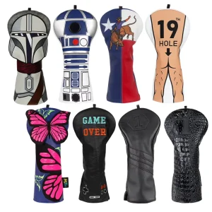 Craftsman Golf Accessories Durable PU Leather Golf Head Covers Embroidery Golf Headcovers