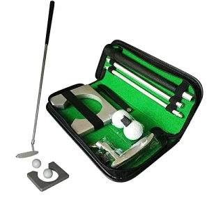 Creative Executive Complete Indoor Golf Putter Training Aid Gift Set Shaft Mini Golf Putting Set Putting Green