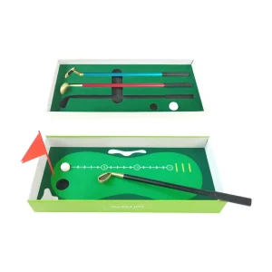 Creative Golf Themed Tabletop Game Set with Mini Club Ballpoint Pen Customizable Promotional Business Gift Set
