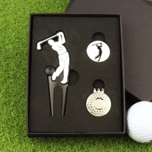 Creative Golfer Design Gift for Golf Course Golf Ball Marker Holder Golf Gift Set