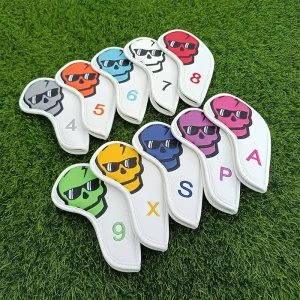 Creative Gull Golf Iron Head Covers Portable Golf Club Head Covers Colorful PU Leather Club Covers for Men Women