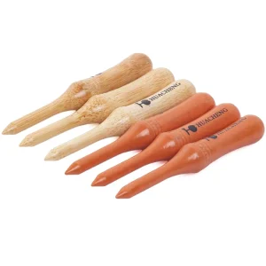 Creative Shaped Golf Tees Divot Tools Custom Color Bamboo Plastic Wood 70-83mm Length HC2238T