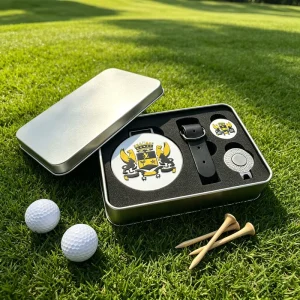 Cross-Border Supply Golf Gift Set Laserable Golf Bag Tags Solid Metal Construction Golf Ball Marker Enamel