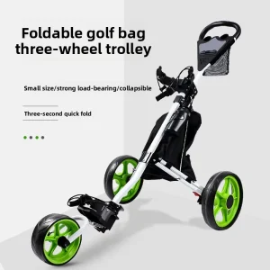Cross-border Golf Cart Three-wheel Portable Foldable Detachable Bag Carrier EVA Frame Golf Trolley Model ZH-A001