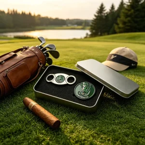 Cuban Big Luxury Steel Cigar Cutter With Bottle Opener Gift Box V Cut Spring Carbon Golf Ball Marker