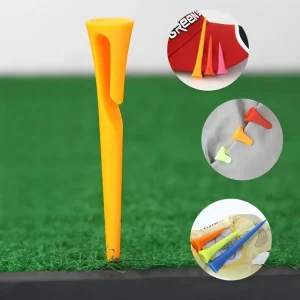 Curved Golf Tees 6 Pack Ergonomic Swept Shaft Plastic Driving Pegs Portable Golf Tee Set 42.5mm 55mm 84mm