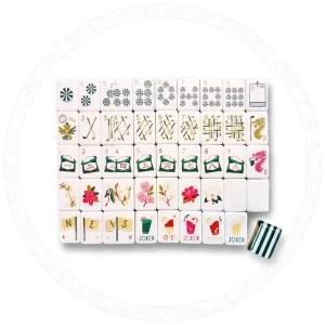 Custom 160 Pcs Foldable Portable Golf Acrylic American Mahjong Tiles Set Luxurious Elegant Entertainment Game