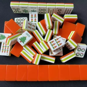 Custom 160 Tiles Golf Themed American Mahjong Set White Acrylic Mahjong Tiles Luxury Mahjong Game Gift for Golf Lovers