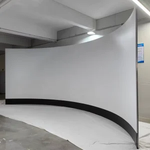 Custom 180 Degree Curved Projection Screen for Flight Simulator for Simulation Environment