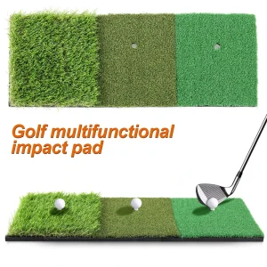 Custom 3 in 1 60*30 mm Premium Golf Impact Pad for Indoor and Outdoor Mini Golf Practice Mat Golf Strike Hitting Mat