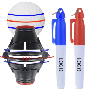 Custom 360 Rotating Golf Ball Line Marker Triple Track Alignment Tool for Putter Training Practice Aid OEM Factory