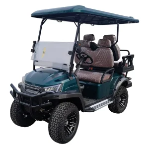 Custom 4-Seater Electric Golf Cart 48V Lead Acid Battery White 90km Range LED Head Lights Front Disc Brakes