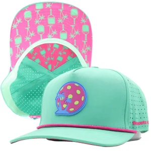 Custom 5 6 Panel Rubber PVC Logo Waterproof Baseball Cap Laser Cut Hole Perforated Caps Performance Sports Golf Hats Trucker Cap