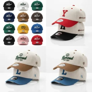Custom 5 Panel 100% Cotton Sporty Image Style Baseball Cap with Embroidered Logo Adjustable Strap for Golf Outdoor Use