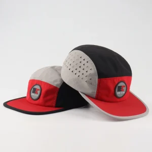 Custom 5 Panel Camp Cap Laser Hole Mesh Quick Dry Breathable Perforated Running Camp Hat Wholesaler Manufacturer Factory