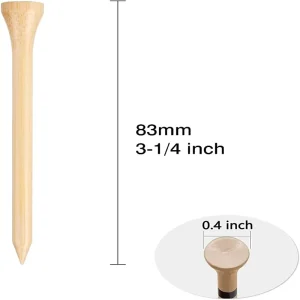 Custom 53mm 60mm 70mm 83mm Wooden Bamboo Plastic Golf Tees