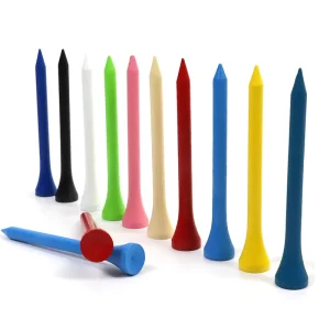 Custom 83mm Mini Wood & Plastic Durable Solid Color Golf Tees for Golf Practice