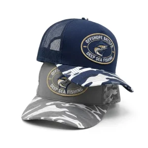 Custom Animal Embroidered Patches Logo 5 Panel Camo Pattern Brim Mesh Trucker Hats Western Vintage Foam Trucker Cap