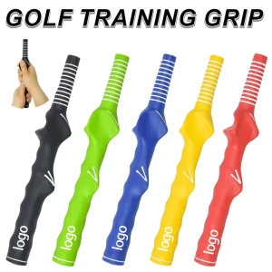 Custom Anti Slip Rubber Golf Training Grip with Practice Bar Durable Swing Trainer Handle Replacement OEM Factory
