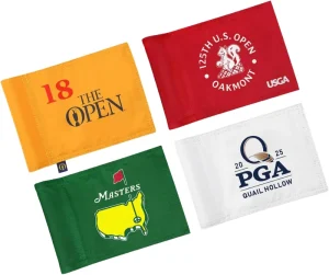 Custom Anti Wrinkle Die Cut Double Sided Printed Oxford Fabric Golf Hole Flags for Golf Clubs and Tournaments