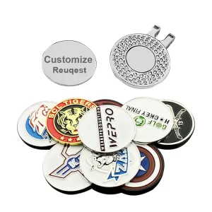 Custom Ball Marker Golf Hat Clip Blank Metal Bulk Personalized Magnet Golf Ball Marker