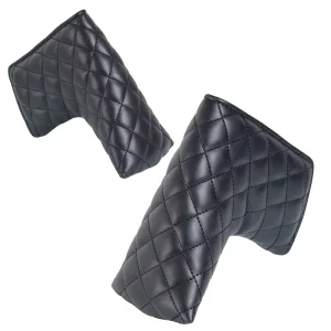 Custom Black PU Leather Golf Headcover Embroidery Blank Putter Golf Head Cover Accessories