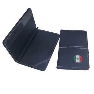 Custom Black PU Leather Golf Score Card Holder Book Cover