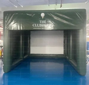 Custom Branded Portable Inflatable Golf Tent Indoor Outdoor Golf Simulator Enclosure for Clubhouse Event Hire Training Activity