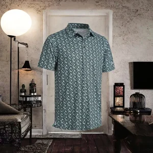 Custom Breathable Golf for Shirt Printed Jersey Knitted Short Sleeve Spandex Polyester