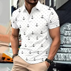 Custom Collar Stand Breathable Sublimation Golf Polo Shirt Chemise Homme Men’s Outdoor Quick Drying Casual Polo T Shirts Top