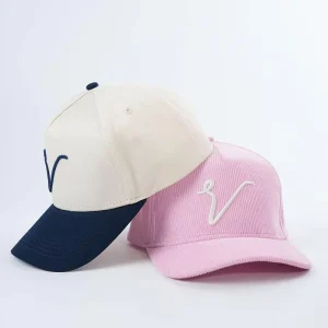 Custom Constructed 5 Panel Snapback Caps Two Tone Color Cotton or Corduroy Fabric Custom logo Golf Cap Baseball Caps