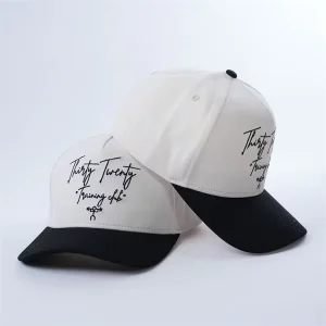 Custom Cotton 5 Panel Baseball Cap Snapback Different Tone Golf Hat Curve Brim 5 Panel Baseball Caps