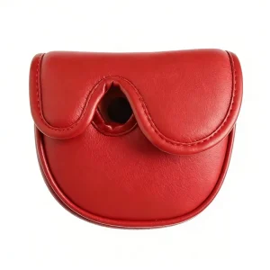 Custom Design Embroidery Logo Magnetic or Magic Tape PU Leather Waterproof Mallet Putter Headcover