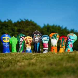 Custom Driver Wood Golf Headcover Embroidery PU Leather